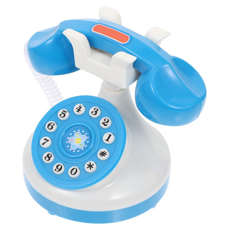 Kids Simulation Telephone Toy With Interactive Dial Pretend Play Phone For Toddlers - Image 2