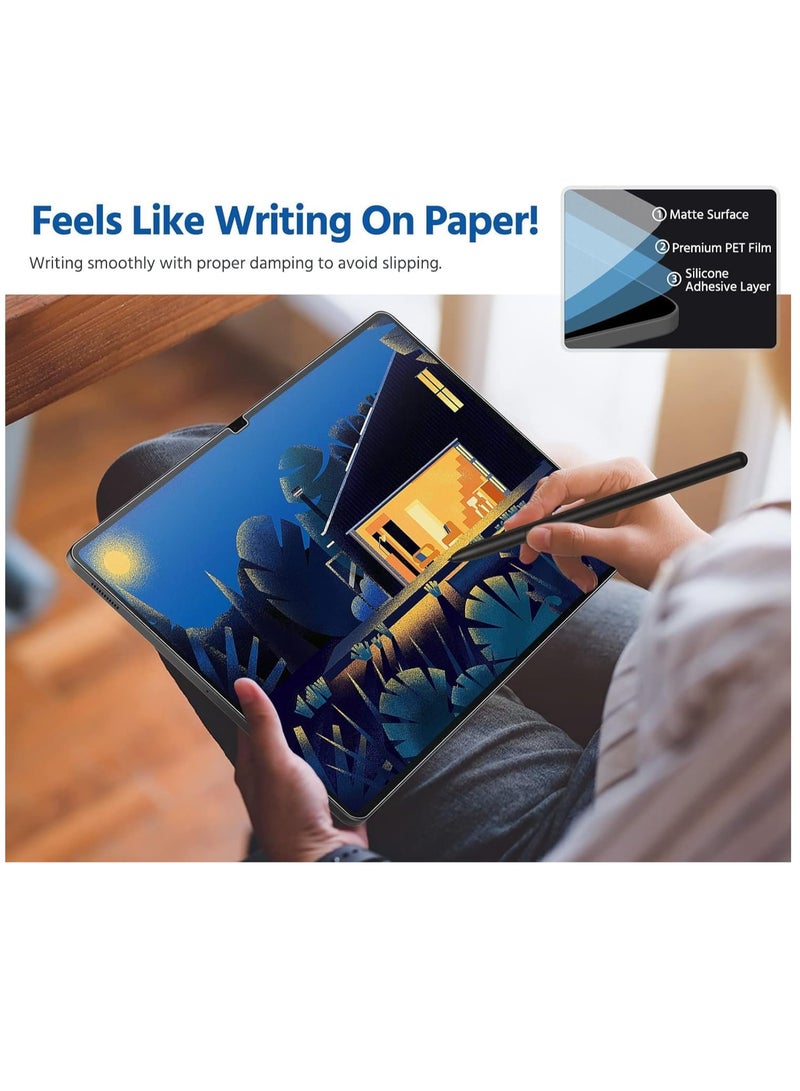 2Pack Matte Screen Protector for Samsung Galaxy Tab S11 Ultra 2025/S10 Ultra 14.6 2024, Paper-Feeling Anti-Glare Case-Friendly PET Film for Galaxy Tab S9 Ultra/S8 Ultra, Drawing Notetaking with S-Pen - Image 4