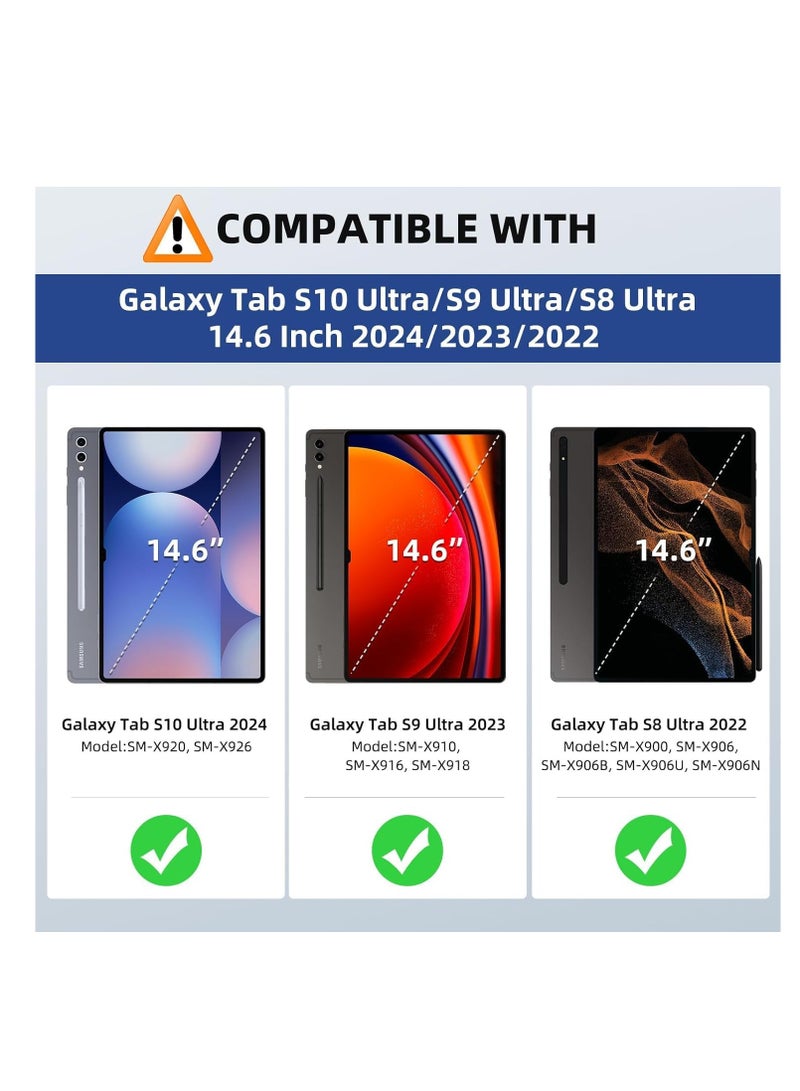 2Pack Matte Screen Protector for Samsung Galaxy Tab S11 Ultra 2025/S10 Ultra 14.6 2024, Paper-Feeling Anti-Glare Case-Friendly PET Film for Galaxy Tab S9 Ultra/S8 Ultra, Drawing Notetaking with S-Pen - Image 2