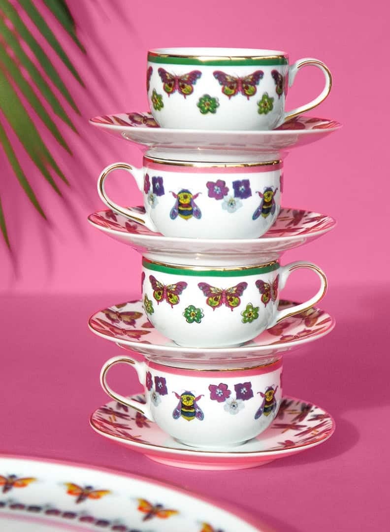 Baci milano Set of 2 Porcelain Coffee Cups 7.7x5.2 cm Amazzonia Baci Milano - Image 2