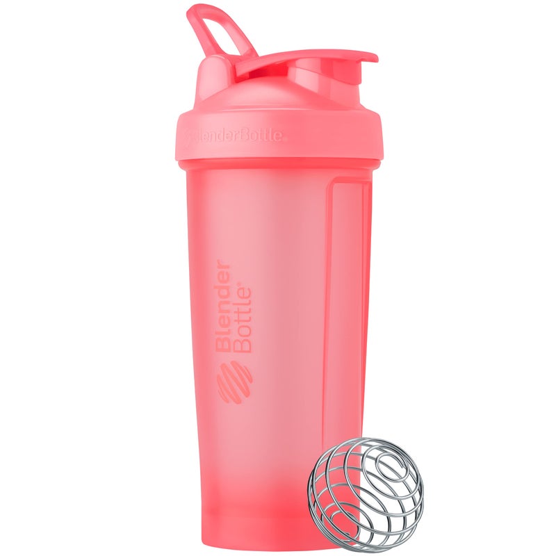 BlenderBottle Classic V2 Shaker Bottle Perfect for Protein Shakes and Pre Workout 28Ounce Light Pink