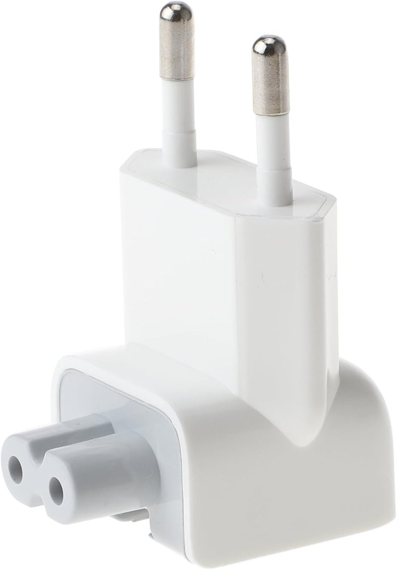 WOVTE Europe Plug Converter Travel Charger Adapter for Apple iBook MacBook White Pack of 2 - Image 2