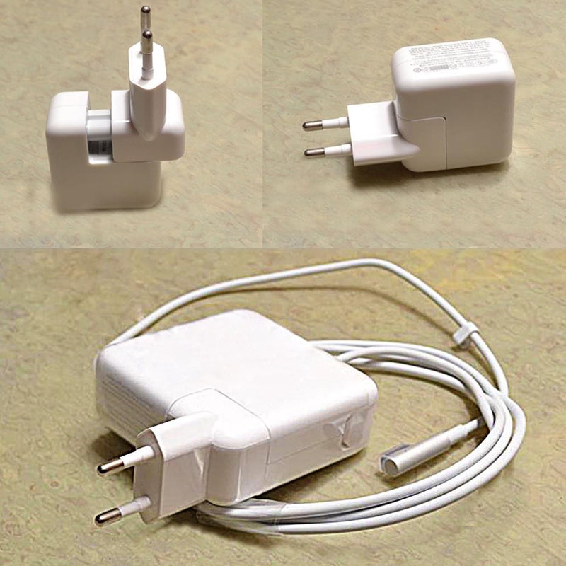 WOVTE Europe Plug Converter Travel Charger Adapter for Apple iBook MacBook White Pack of 2 - Image 5