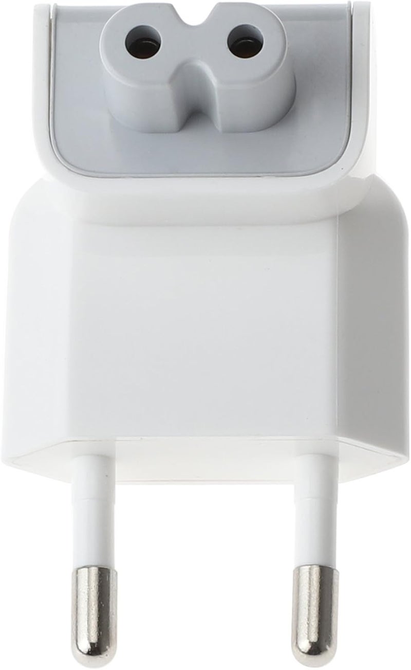 WOVTE Europe Plug Converter Travel Charger Adapter for Apple iBook MacBook White Pack of 2 - Image 3