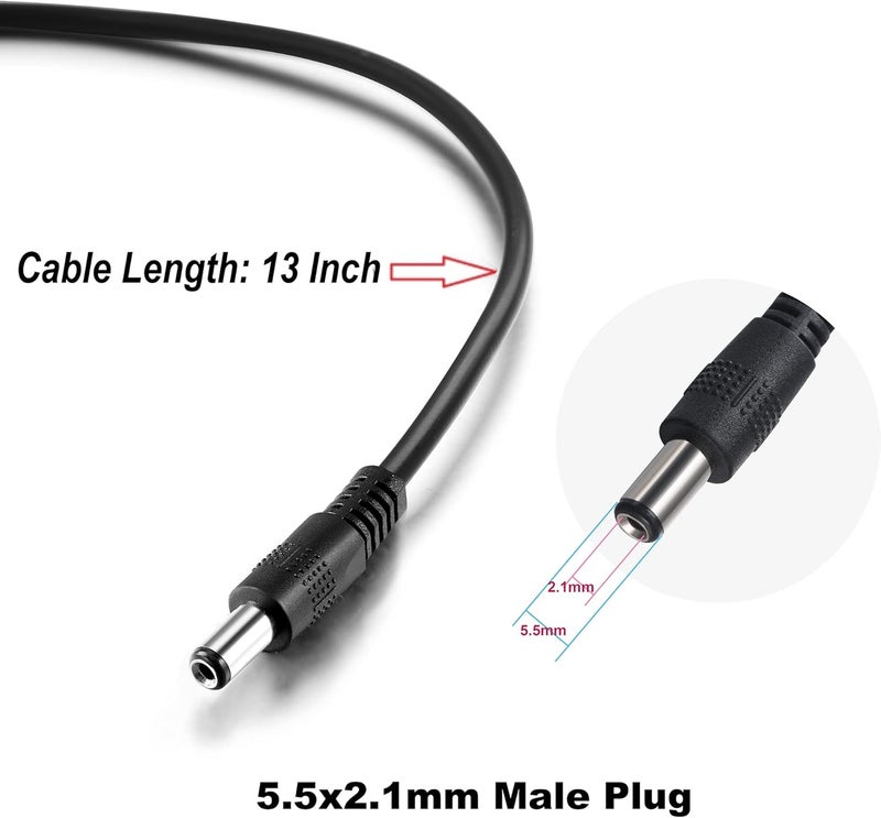 PlusRoc Waterproof 12V/24V to 5V Converter Step Down Module Power Adapter for CCTV Security Camera, LED Strip Light, DVR (5.5x2.1mm DC Male Plug) - Image 2