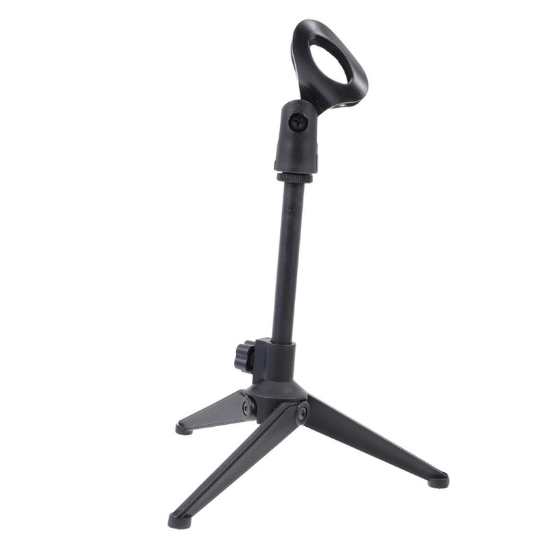 Black Adjustable Microphone Stand Tripod Universal Mic Holder for Recording - Image 2