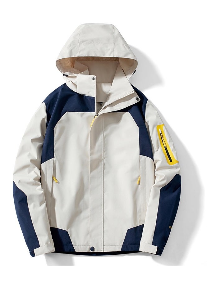 NIBEMINENT Waterproof Rain jacket Lightweight Active Outdoor Raincoat with Removable Hood Unisex  - Image 1