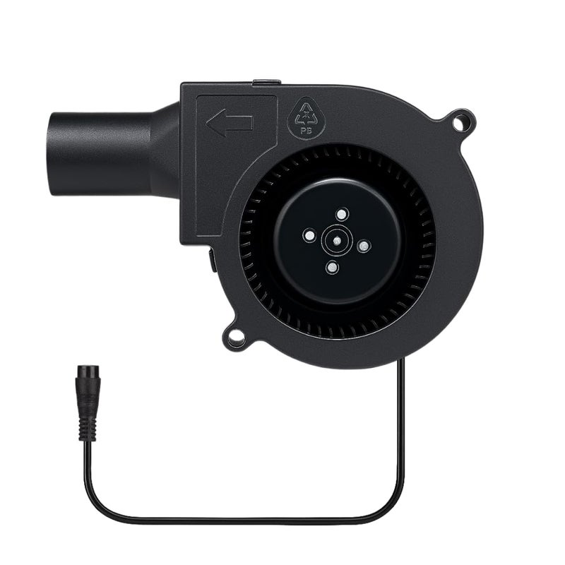 PGSA2Z DC Brushless BBQ Blower Fan, 12V, 6500 RPM, Variable Speed Control, 97mm x 33mm, with AC Adapter, Black - Image 2