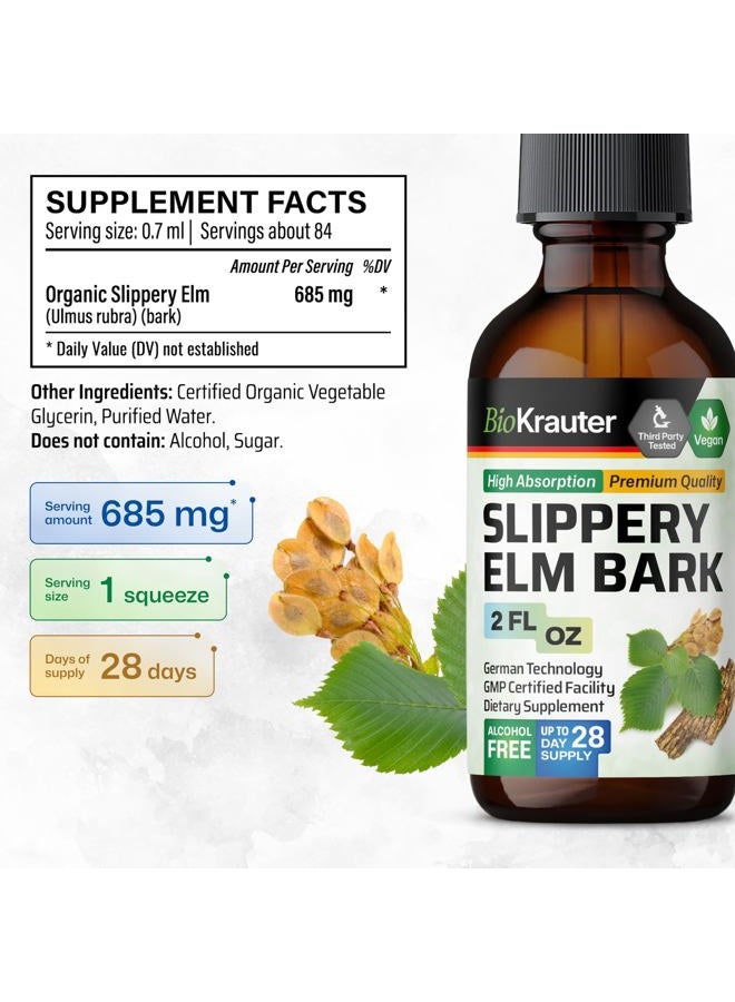 MAUWE HERBS Slippery Elm Bark Drops - Ulmus Rubra Slippery Elm Liquid - Respiratory & Digestive Health - Vegan, Alcohol & Sugar Free Extract - 2 Fl.Oz. - Image 3