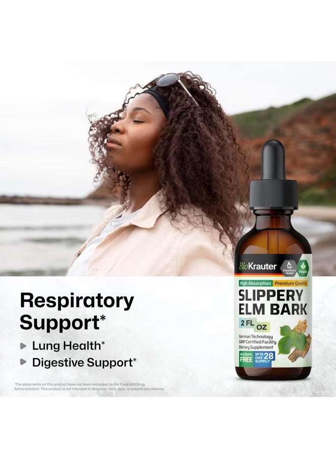 MAUWE HERBS Slippery Elm Bark Drops - Ulmus Rubra Slippery Elm Liquid - Respiratory & Digestive Health - Vegan, Alcohol & Sugar Free Extract - 2 Fl.Oz. - Image 2