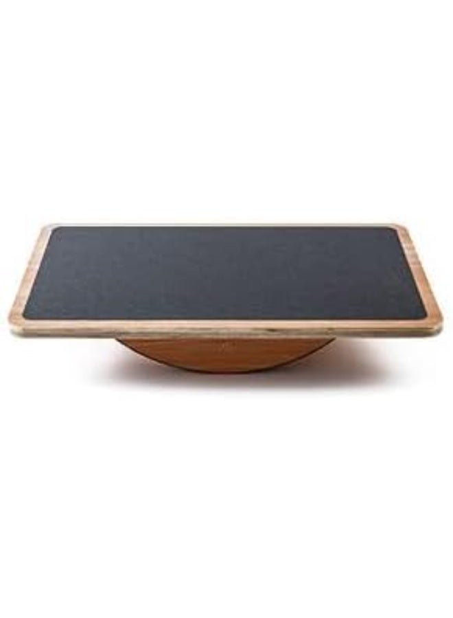 Generic Professional Wooden Balance Board, Rocker Board, Wood Standing Desk Accessory, Balancing Board for Under Desk, Anti Slip Roller, Core Strength, Stability, Office Wobble Boards  - Image 1