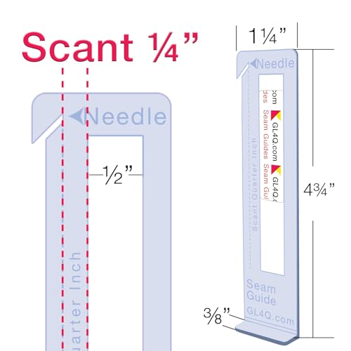 Guidelines4Quilting Super Easy Seam Guide Setter with 6 Reusable Adhesive Seam Guides - Easily Set a Scant 1/4-Inch Guide to Achieve Accuracy and No Fabric Waste - For Any Sewing Machine - Made in USA - Image 3