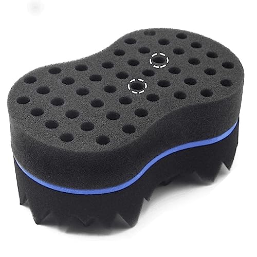 RioRand Hair Sponge Magic Barber Twist Curl Brush Sponge Dreads Locking Afro Coil Comb（Blue 4.5 Inch (Pack of 1) - Image 1