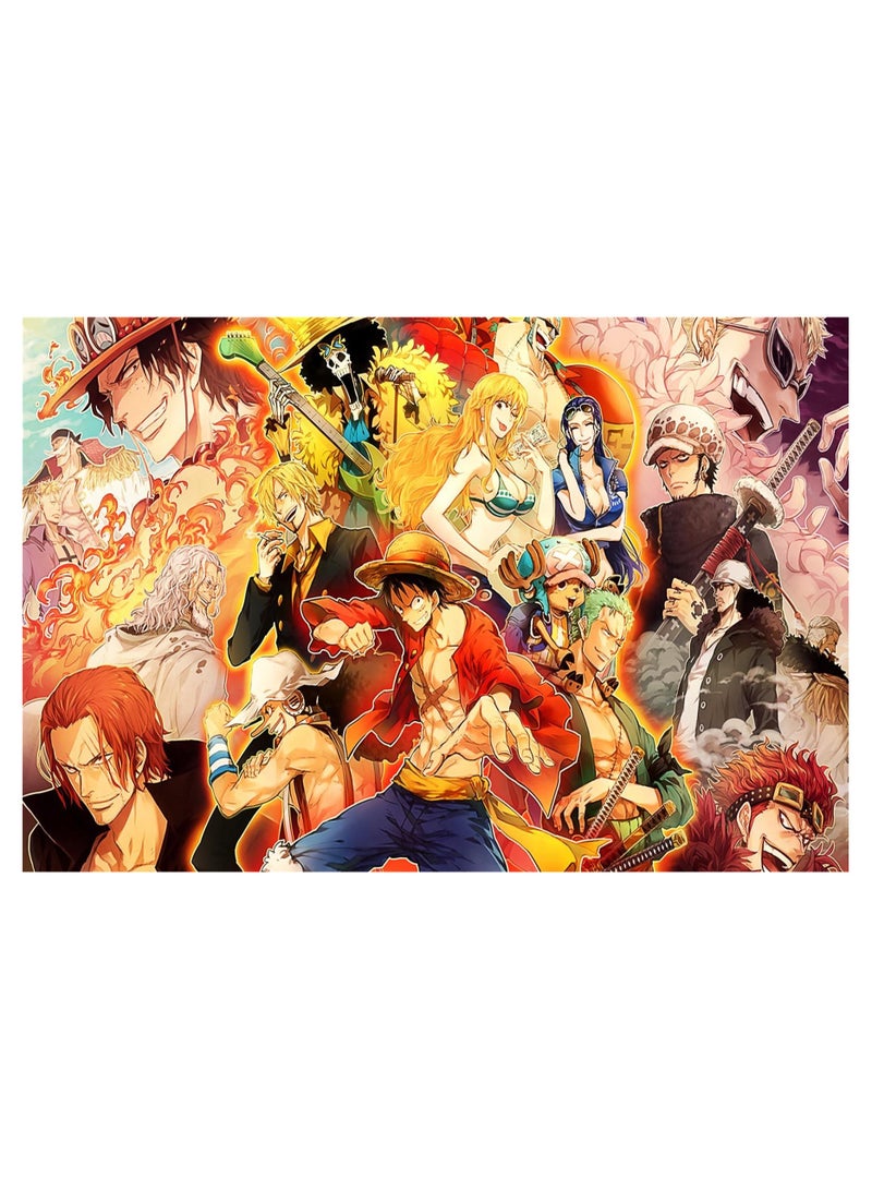 EBMINI One Piece King Puzzle Cartoon Welfare 1000 Pieces With Photo Frame 
