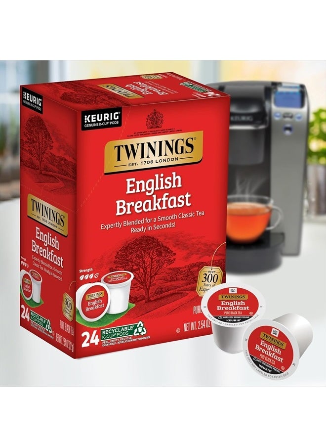 Twinings English Breakfast Tea Single Serve K-Cup Pods for Keurig, Caffeinated, Smooth, Flavourful, Robust Black Tea, 24 Count (Pack of 2)  - Image 3