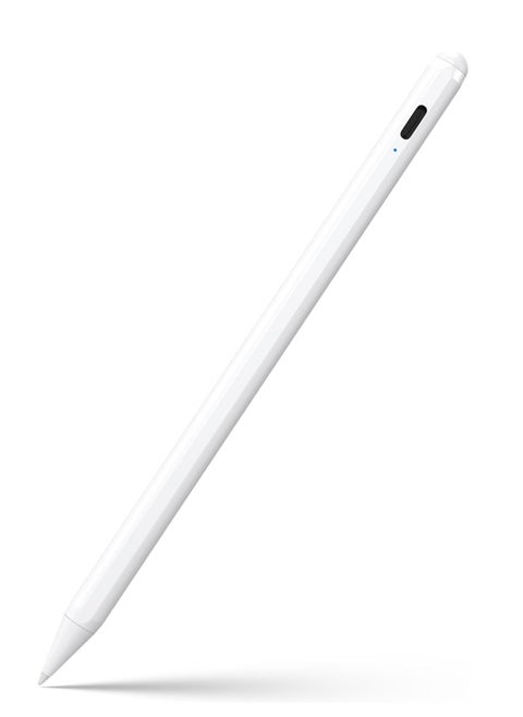Stylus Pen for iPad 9th & 10th Generation - 2X Fast Charging Active Pen Compatible with Apple iPad Pro 2018-2024 11"/12.9"/M4, iPad Air 3/4/5/M2, iPad 6-10, iPad Mini 5/6 6th Generation, White