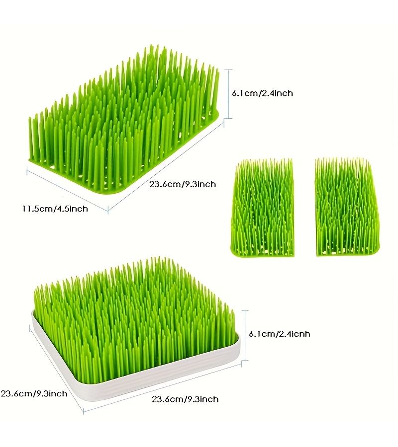 Green Grass Patterned Drainage Rack 2 Piece Split Detachable Design - Image 3