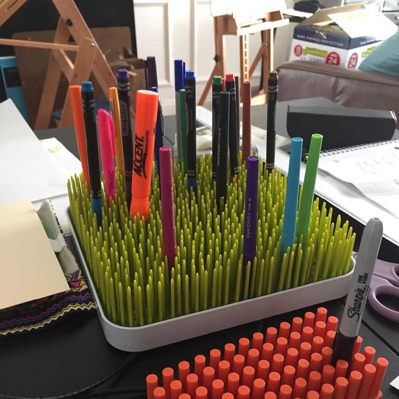 Green Grass Patterned Drainage Rack 2 Piece Split Detachable Design - Image 4
