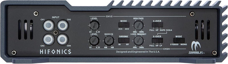 Hifonics BXX1600.4 1600 Watt RMS 4-Channel Stereo Speaker Amplifier Brutus Car Audio, Chrome - Image 2