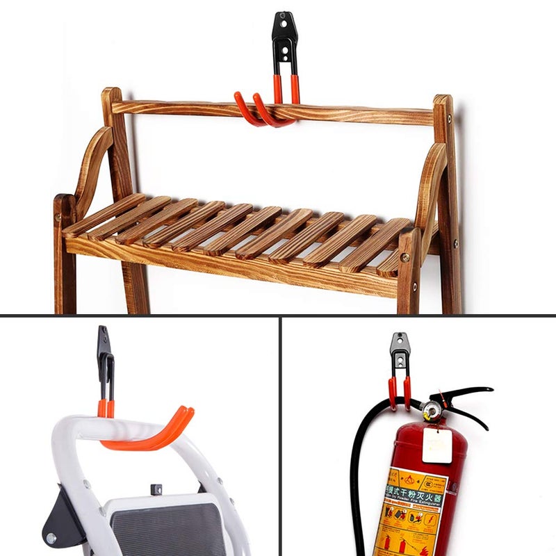 xilaxila Garden Hose Hanger Wall Mount,Cast Iron Garden Hose Holder Storage for Outside Water Hose, Air Hose(2PC) (Gray) - Image 5