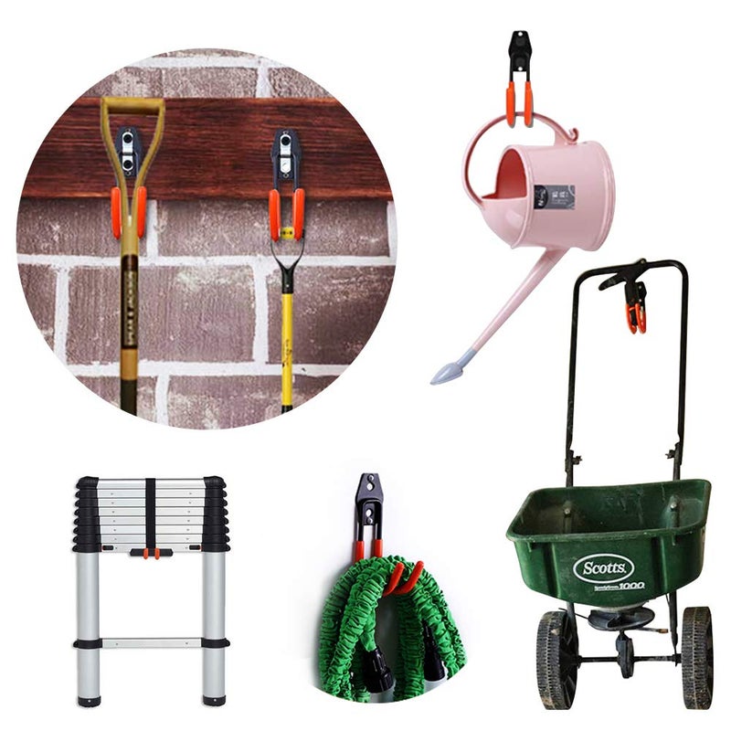 xilaxila Garden Hose Hanger Wall Mount,Cast Iron Garden Hose Holder Storage for Outside Water Hose, Air Hose(2PC) (Gray) - Image 4