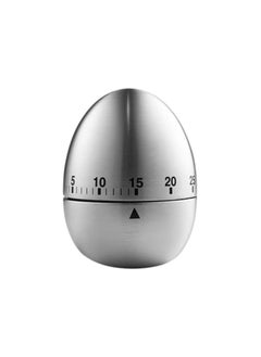 KIIUMI Egg Shaped Kitchen Cooking Timer Silver 6x6x7.5centimeter  - Image 3