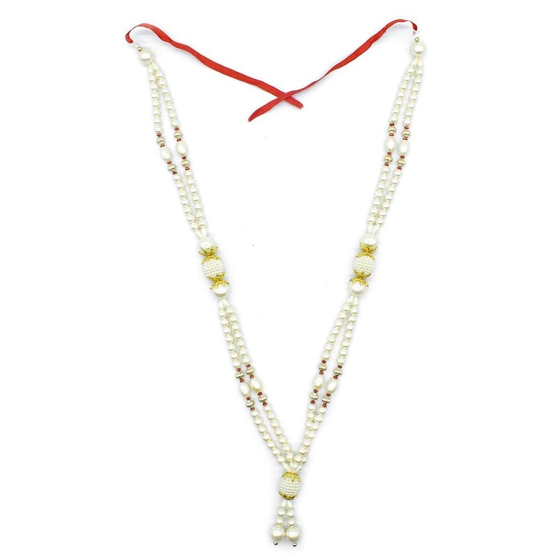 Puja N Pujari Puja N Pujari Stone Pearls and Beads Garland for Photo Frames and God Idols Decoration  - Image 3