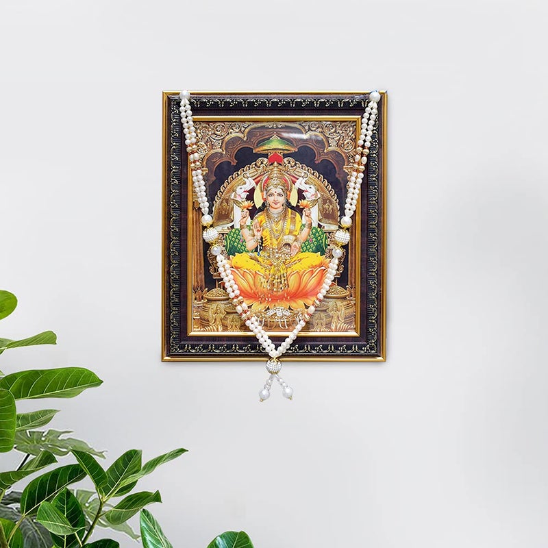 Puja N Pujari Puja N Pujari Stone Pearls and Beads Garland for Photo Frames and God Idols Decoration  - Image 1