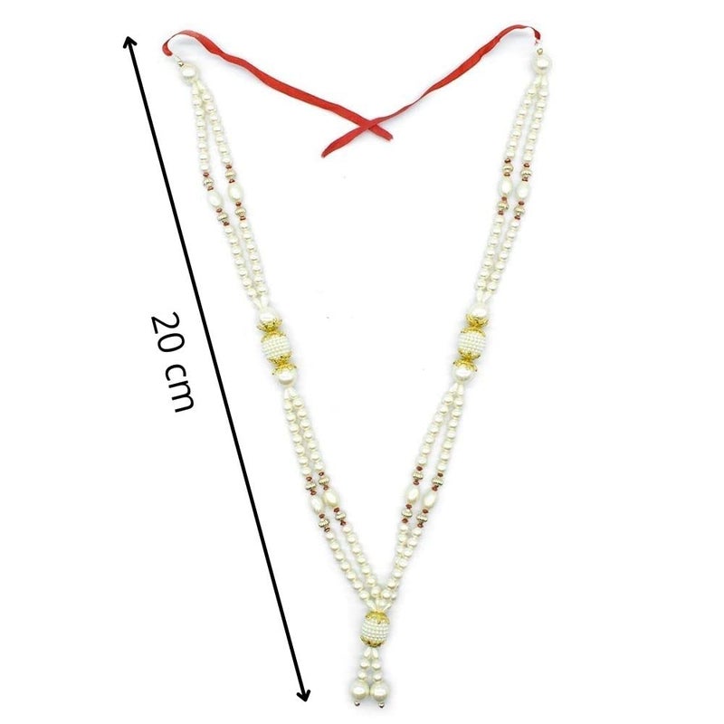 Puja N Pujari Puja N Pujari Stone Pearls and Beads Garland for Photo Frames and God Idols Decoration  - Image 4