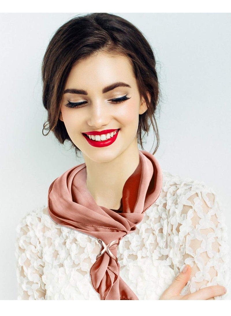 RARELY 3 Piece Fashion Women Oval Scarf Buckle Brooch Ring Shawl Clip Jewelry Accessories  - Image 3