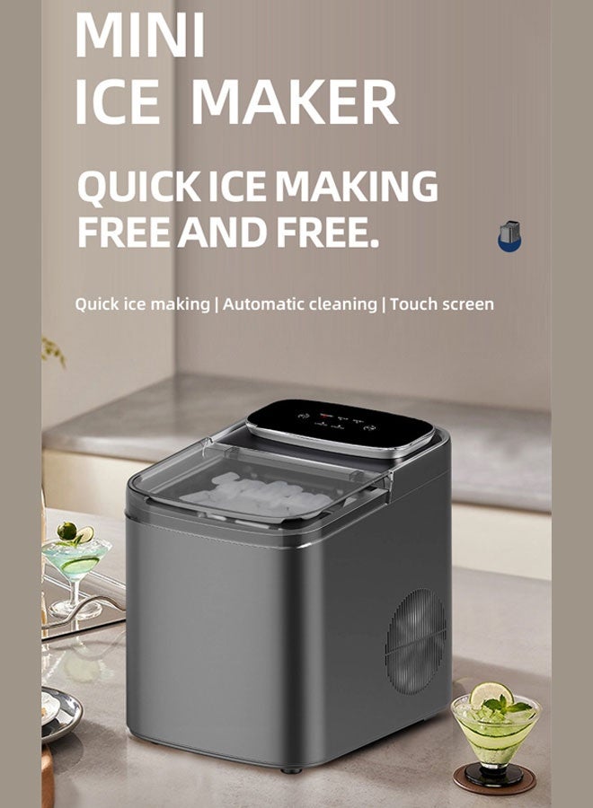 WEMART Ice Maker Countertop, Portable Self-Cleaning Ice Maker Machine with Handle, Scoop and Basket,Ideal for Home, Kitchen, Office, Party - Image 2