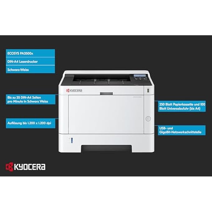 KYOCERA ECOSYS PA3500X - طابعة - أحادية اللون - مزدوجة الوجهين - Image 3