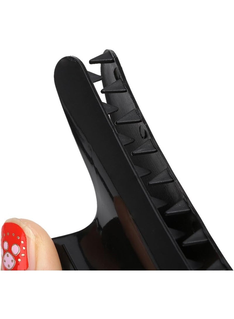 Red Blossom 12Pcs Fashion Black Plastic Hairdressing Butterfly Claw Clips – Salon Sectioning Hair Clamps for Styling, Cutting & Blow Drying  - Image 5