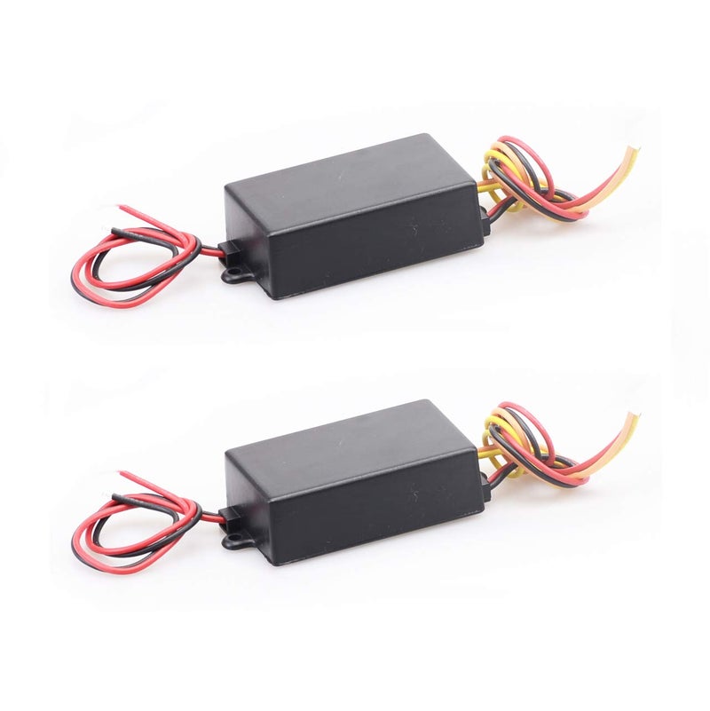 Mallofusa Universal Car Tail LED Light 12V 3-Step Sequential Dynamic Chase Flash Module Boxes Controller for Front Rear Turn Signal Light Retrofit Use 2PCS