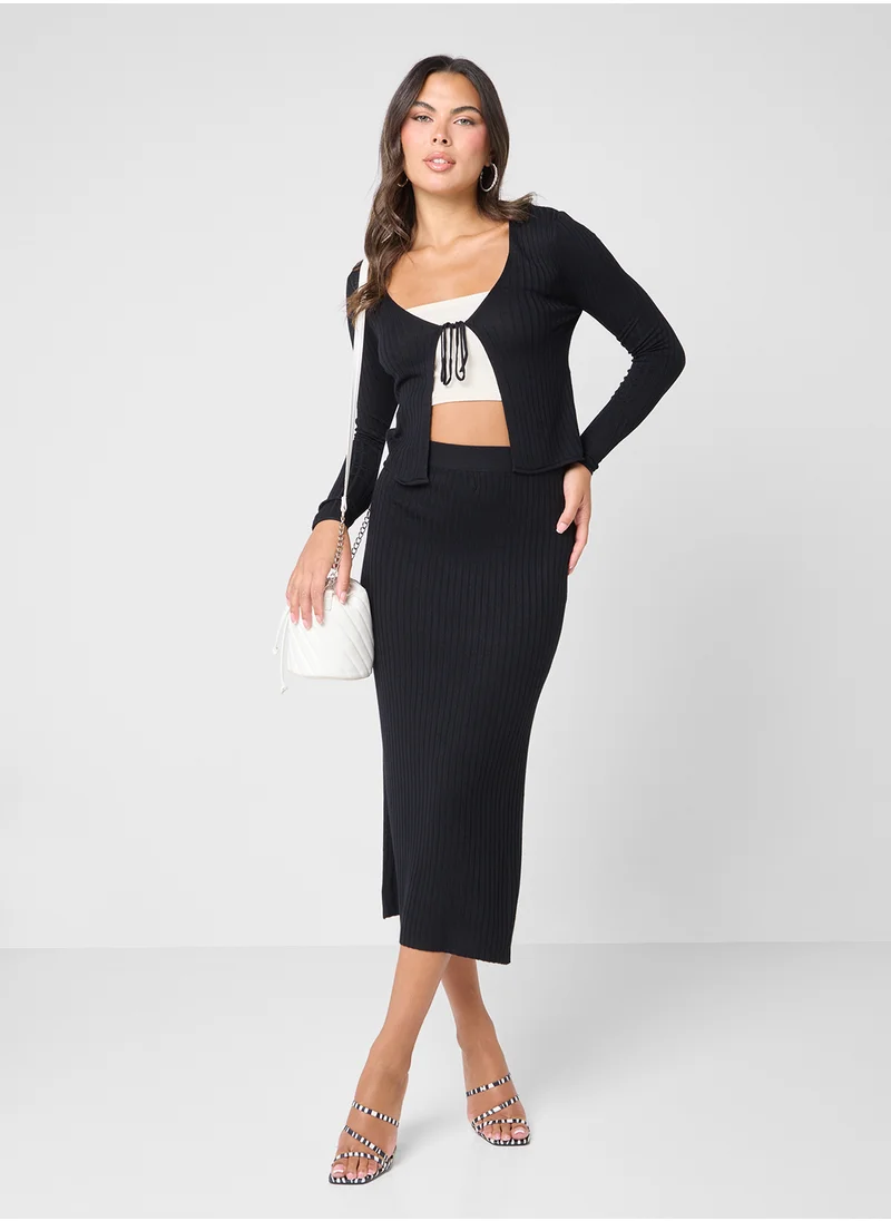 ONLY High Waist Knitted Skirt