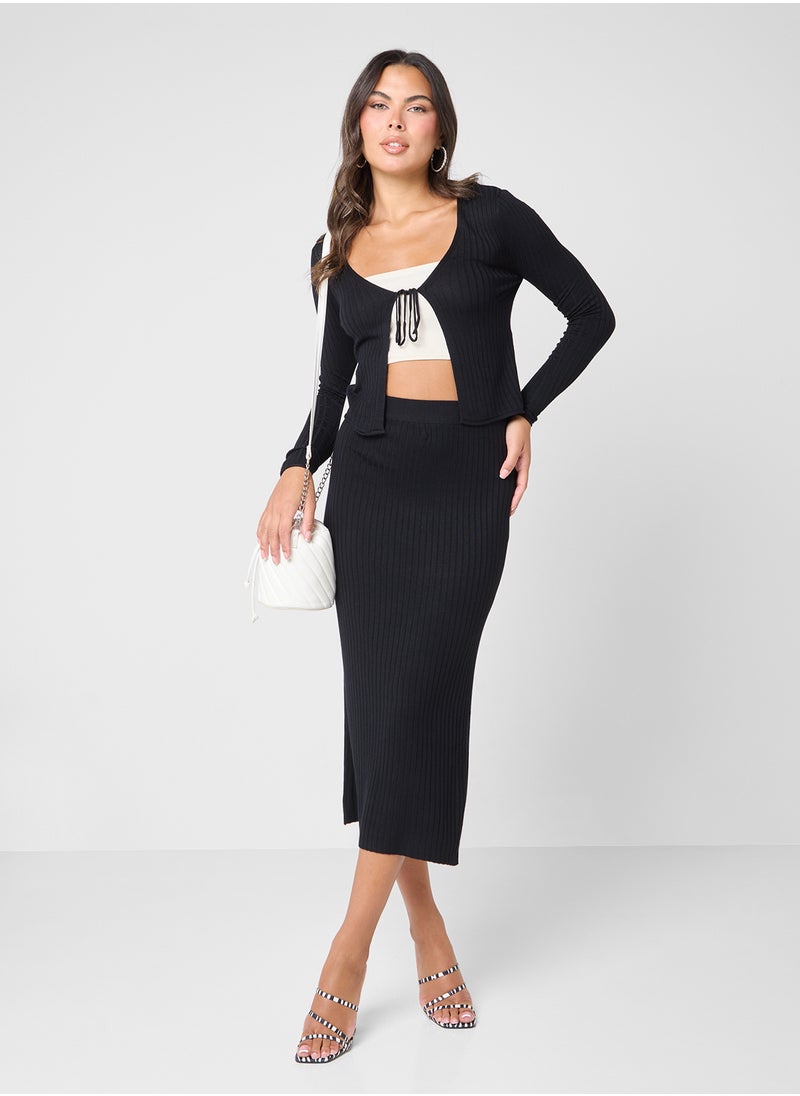 ONLY High Waist Knitted Skirt  - Image 4