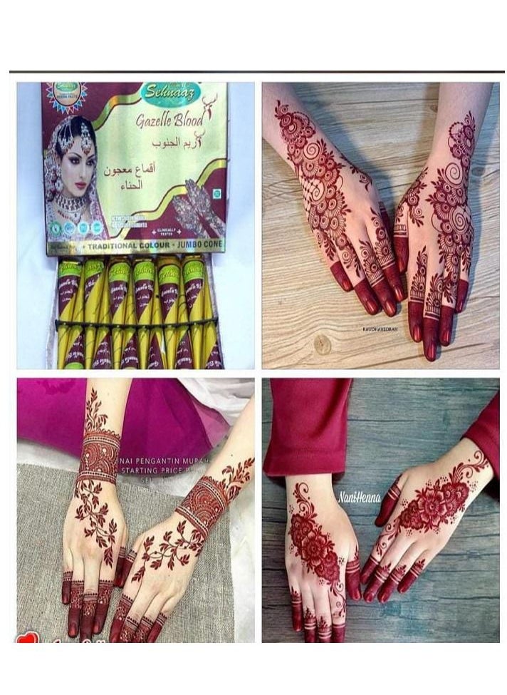 ماركة غير محددة - طقم 12 أنبوب معجون حناء - Image 1
