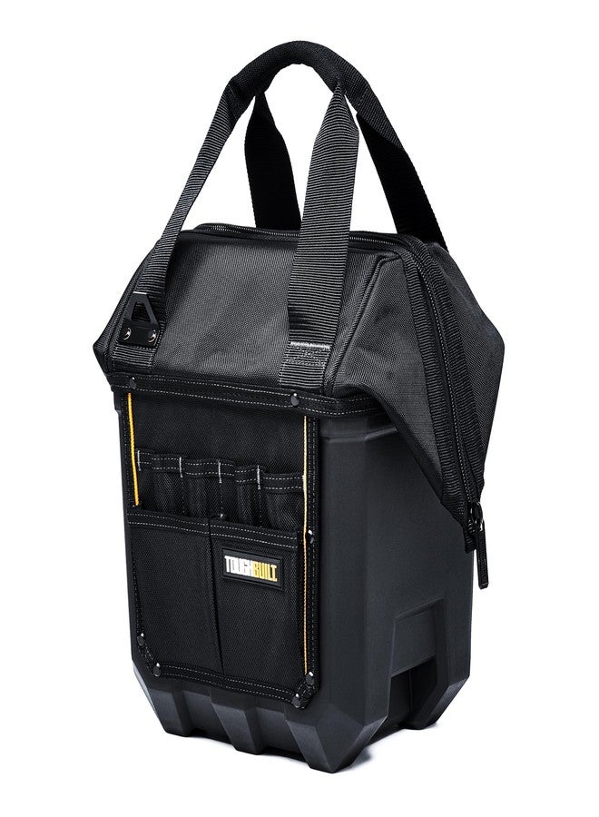 ToughBuilt - Massive Mouth 12-Inch Tool Bag, Compact Wide-Opening Tool Bag with Hard Body Construction, Reinforced Handles, Shoulder Strap, and 25 Pockets - Image 4