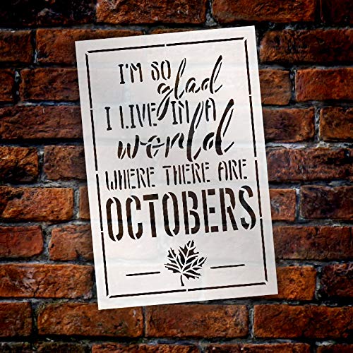 Studio R 12 A World Where There are Octobers Fall Stencil by StudioR12 | Wood Sign | Reusable Mylar Template | Wall Decor | Multi Layering Art Project | Journal Art Deco | DIY Home - Choose (6" x 9") - Image 2