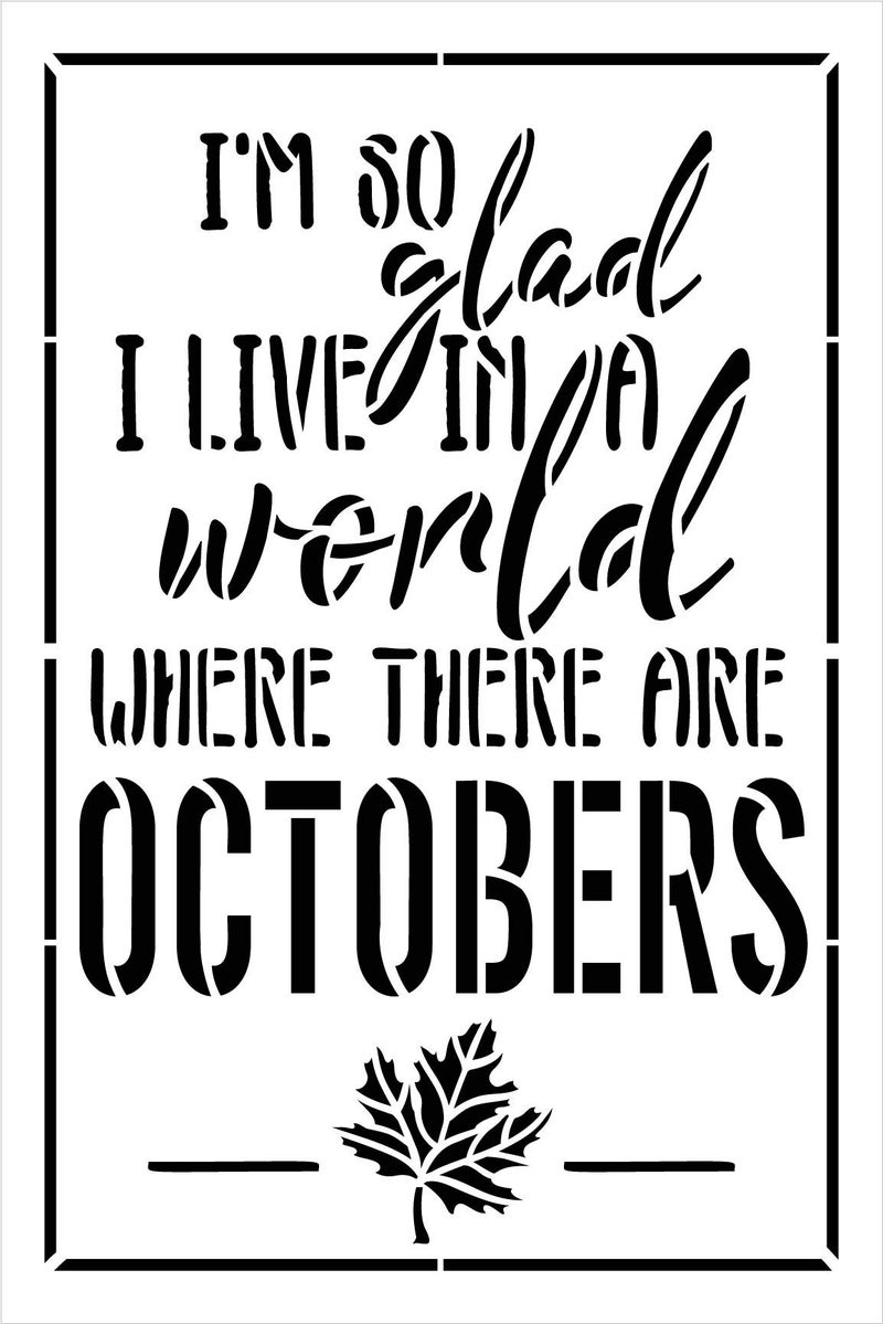Studio R 12 A World Where There are Octobers Fall Stencil by StudioR12 | Wood Sign | Reusable Mylar Template | Wall Decor | Multi Layering Art Project | Journal Art Deco | DIY Home - Choose (6" x 9") - Image 3