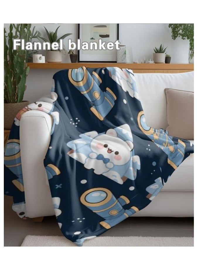 عام بطانية رقيقة من الفانيلا (دافئة ومريحة، ومناسبة للنوم واستخدام الألعاب وإزالة الغبار ومقاومة للرمل) 150 سم * 200 سم - 463 - Image 1