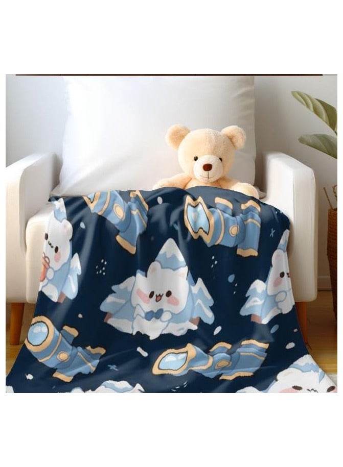 عام بطانية رقيقة من الفانيلا (دافئة ومريحة، ومناسبة للنوم واستخدام الألعاب وإزالة الغبار ومقاومة للرمل) 150 سم * 200 سم - 463 - Image 5