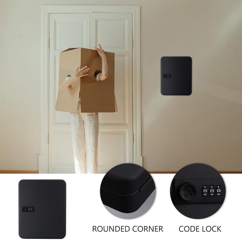 28 Slots Wall Mounted Key Box with Code Lock Household Key Security Cabinet for Office and Home - Image 5