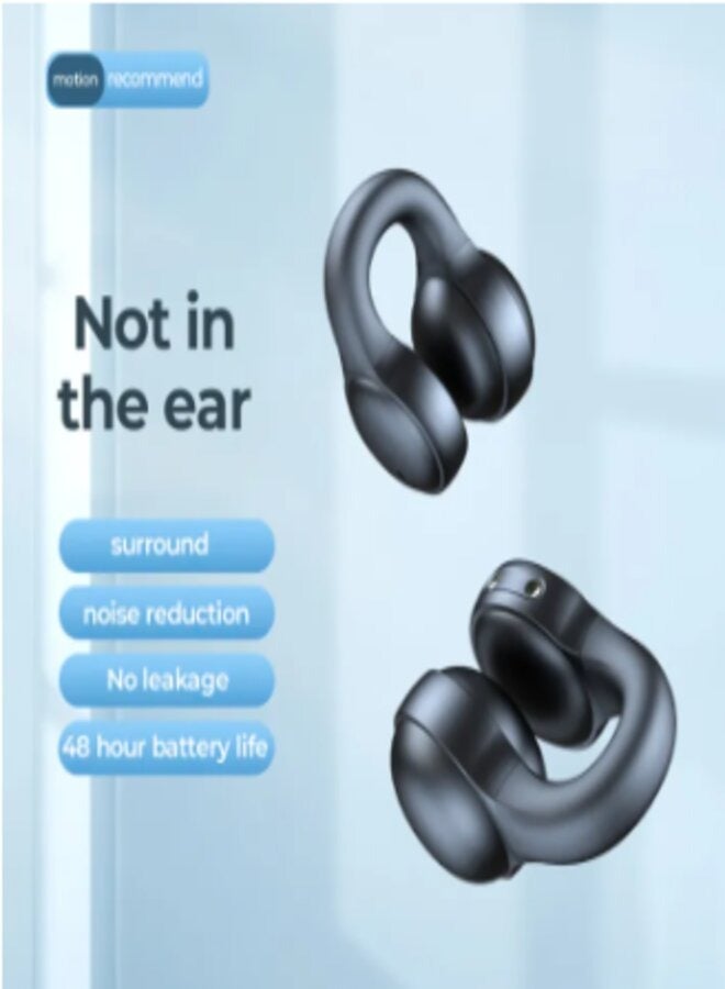 سماعة أذن Air 80 ذات توصيل عظمي تعمل بتقنية البلوتوث ومشبك على سماعة أذن لاسلكية مزودة بخاصية إلغاء الضوضاء وسماعات رياضية تدوم طويلاً - Image 5