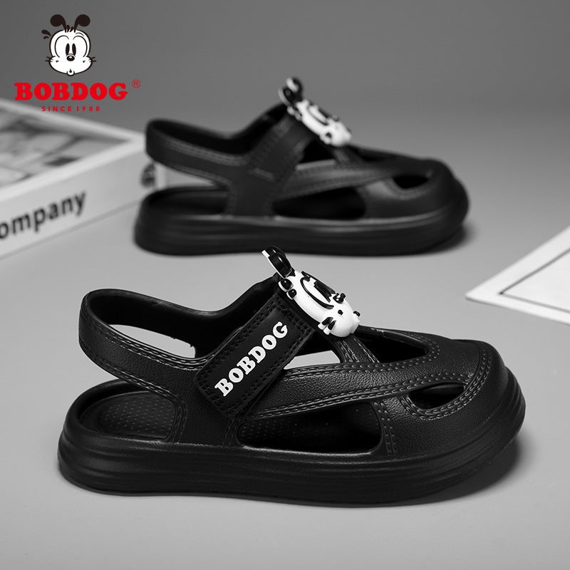 Babudou Boys Sandals 2025 Baotou Soft Sole Girls' Home Children'S Casual Slippers - Image 3