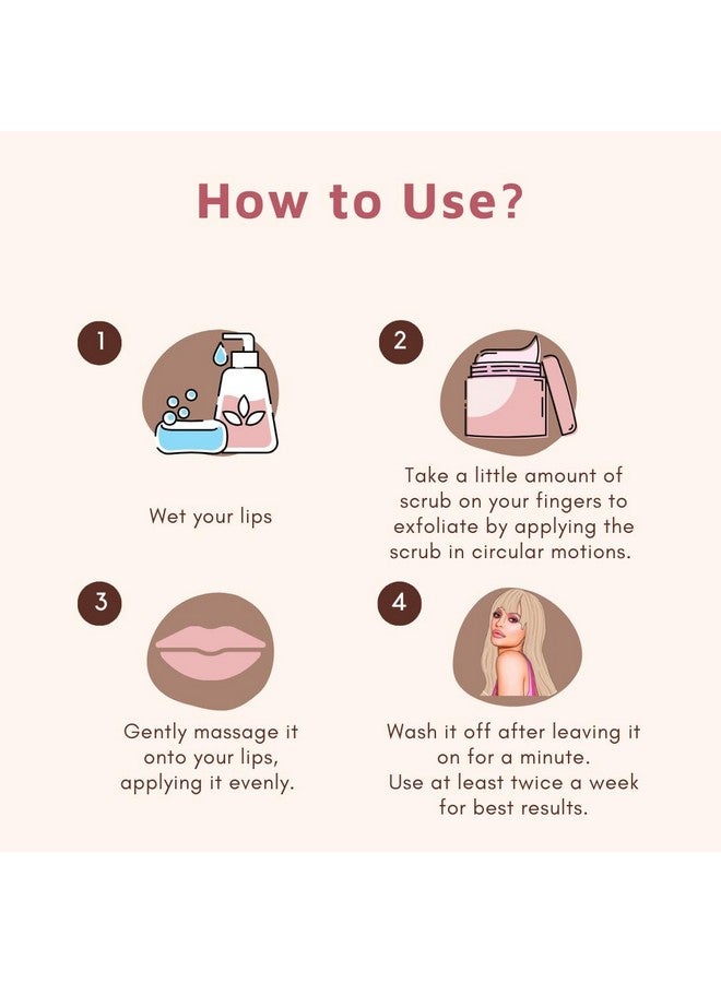 Coco Crush Rose Coconut Lips Scrub For Lightening & Brightening Lips | Chapped Lips Scrub - Image 5