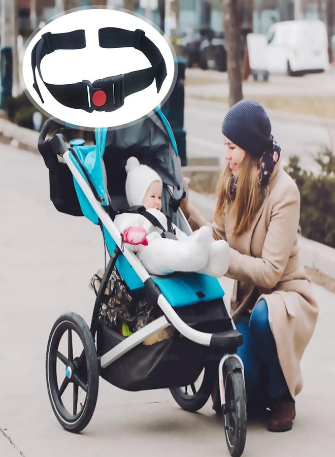 قطعتان من أحزمة كرسي الطعام المرتفع البديلة لعربة الأطفال Ingenuity Swing، حزام أمان ثنائي النقاط للأطفال، حزام أمان لعربة الأطفال، حزام أمان بديل لعربة الأطفال وكرسي الطعام المرتفع (أسود) - Image 4