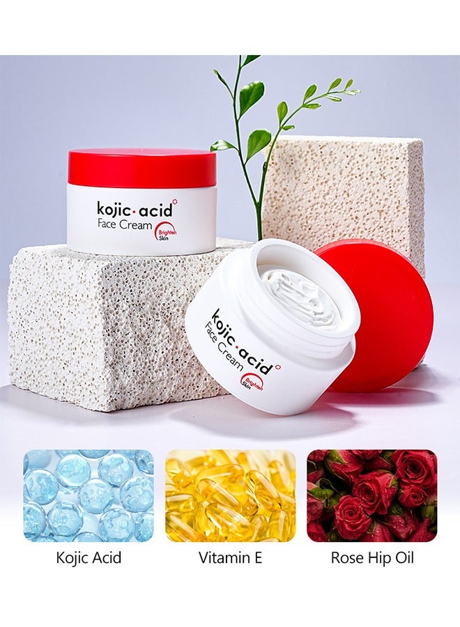 GUANJING Kojic Acid Face Cream 50G, Moisturizing Hydrate And Nourish The Skin, Lightweight Non-Greasy Deep Penetration Anti-Aging, Spots Or Acne Scars In A Effective Way - Image 3