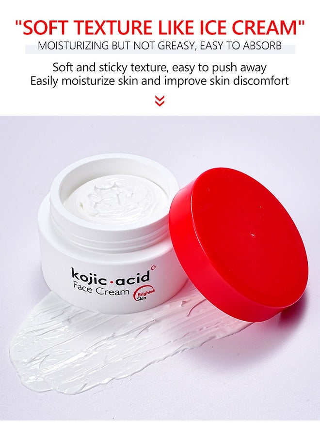 GUANJING Kojic Acid Face Cream 50G, Moisturizing Hydrate And Nourish The Skin, Lightweight Non-Greasy Deep Penetration Anti-Aging, Spots Or Acne Scars In A Effective Way - Image 5