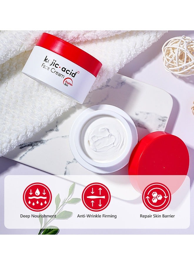 GUANJING Kojic Acid Face Cream 50G, Moisturizing Hydrate And Nourish The Skin, Lightweight Non-Greasy Deep Penetration Anti-Aging, Spots Or Acne Scars In A Effective Way - Image 2